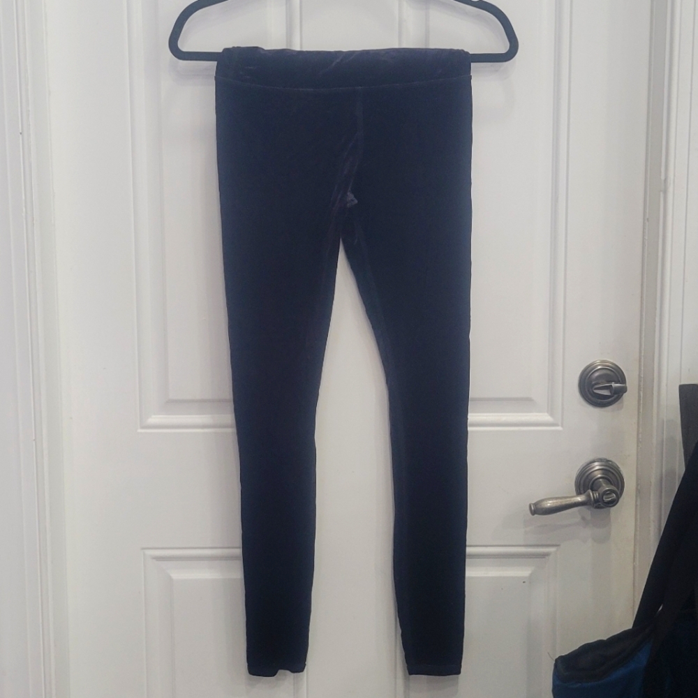 ALO yoga blue velvet leggings size small
